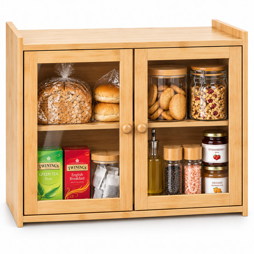 Bamboo bread bin box - bread,