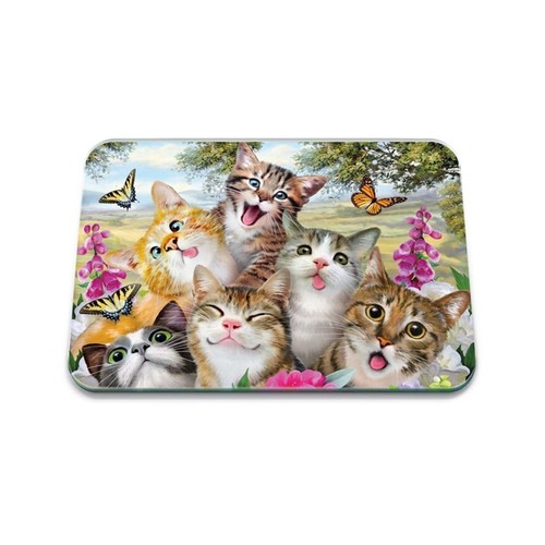 Cats selfie toughened glass - cats,