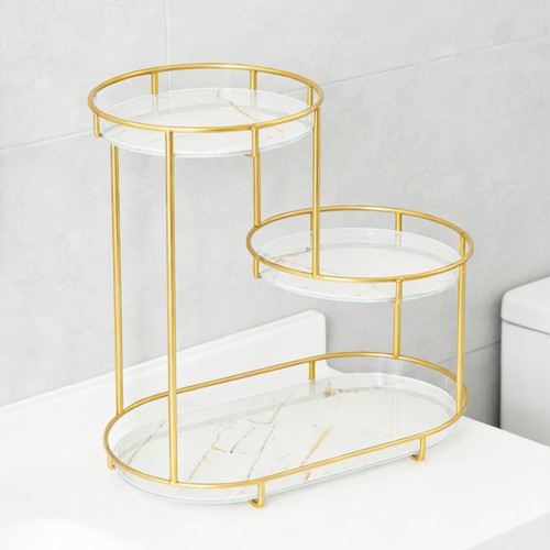 Gold metal bathroom countertop - gold,