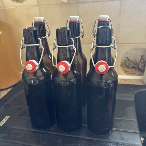 500ml glass amber swing - 6, x