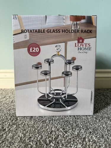 Rotating glass mug holder - glass,