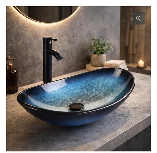 New bathroom sink glass - bathroom,