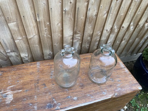 Two glass demijohns 1 - two, demijohns-